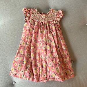Mini Biden Girls size 4 smocked floral dress - worn once!